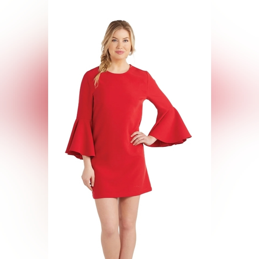 NEW Bell Sleeve Red Dress, Medium